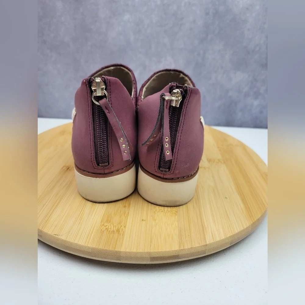Dr. Scholl's Shoes Women's Insane Loafer Velvet ‎ Maroon Size 7.5 M